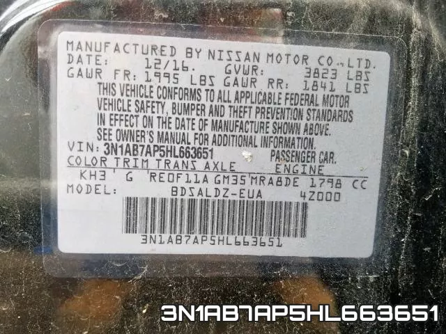 3N1AB7AP5HL663651 фото 2