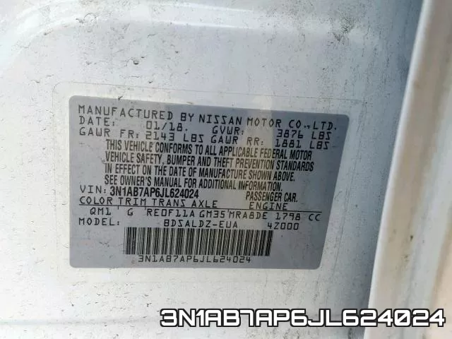 3N1AB7AP6JL624024 фото 2