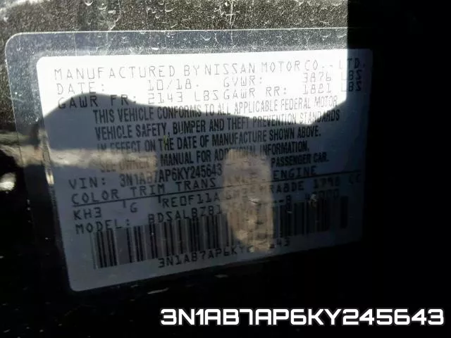 3N1AB7AP6KY245643 фото 2