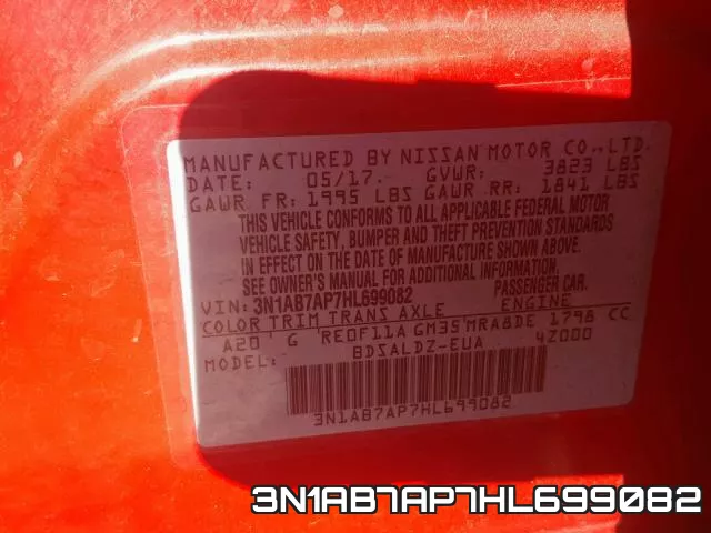 3N1AB7AP7HL699082 фото 2