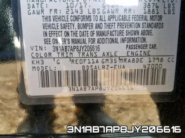 3N1AB7AP8JY206616 фото 2