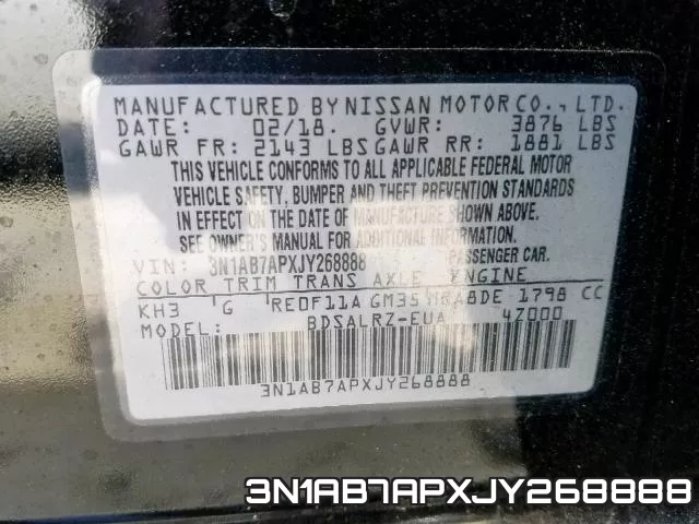 3N1AB7APXJY268888 фото 2