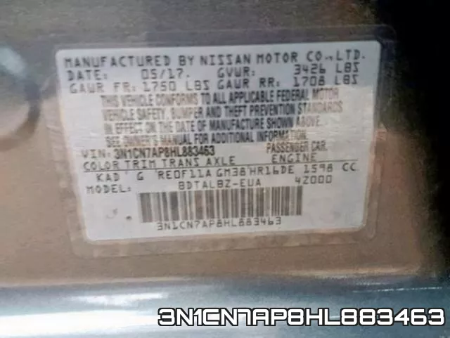 3N1CN7AP8HL883463 фото 2