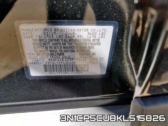 3N1CP5CU8KL515826 фото 2