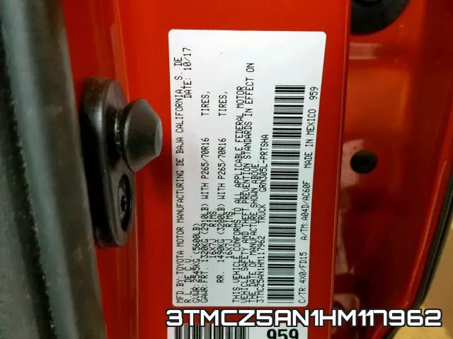 3TMCZ5AN1HM117962 фото 2