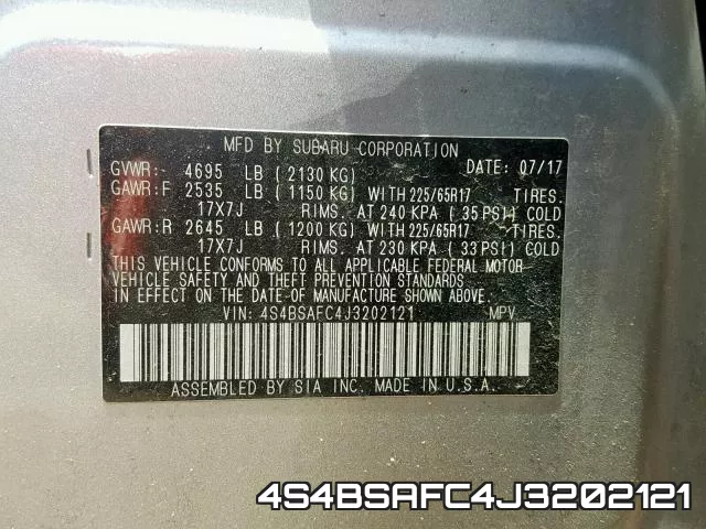 4S4BSAFC4J3202121 фото 2