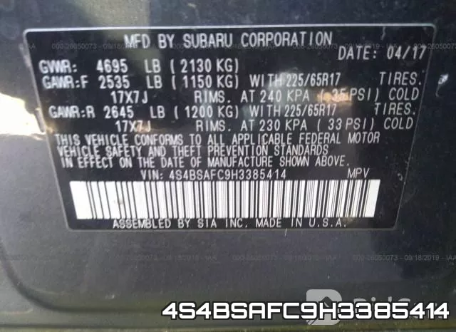 4S4BSAFC9H3385414 фото 10