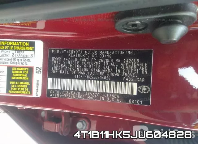 4T1B11HK5JU604828 фото 10