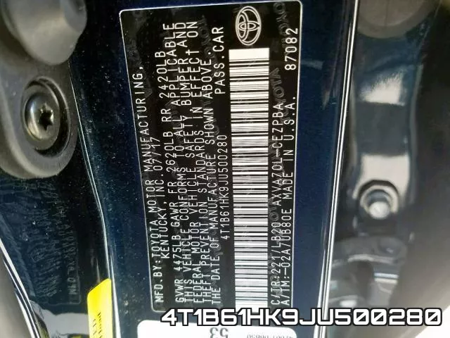 4T1B61HK9JU500280 фото 2