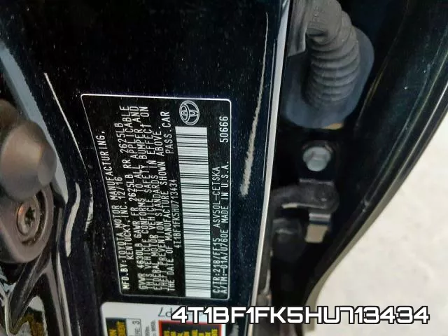 4T1BF1FK5HU713434 фото 2