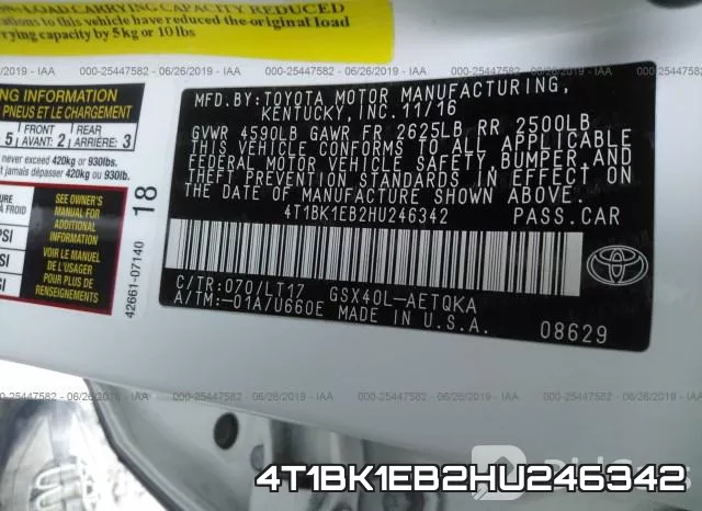 4T1BK1EB2HU246342 фото 10