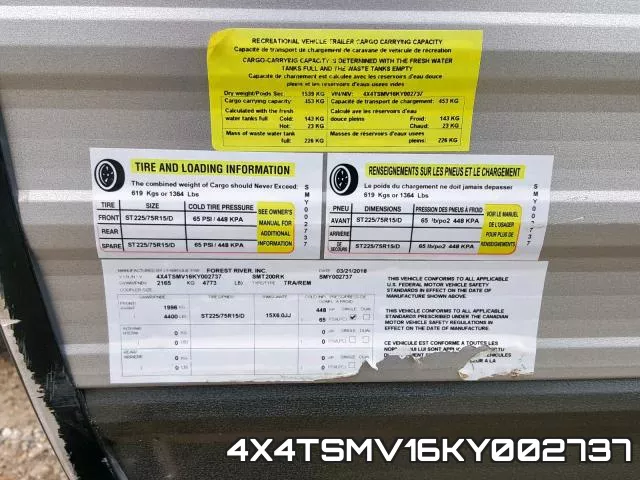 4X4TSMV16KY002737 фото 2