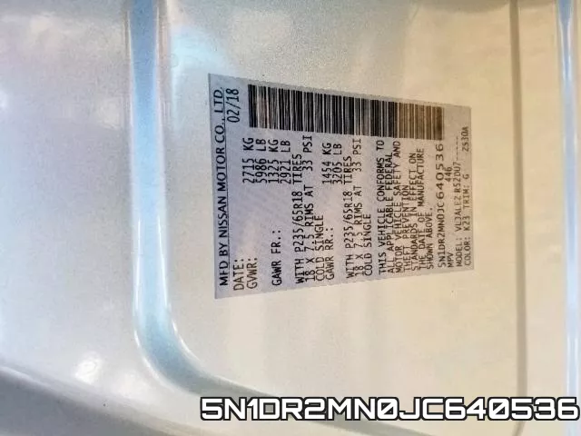 5N1DR2MN0JC640536 фото 2