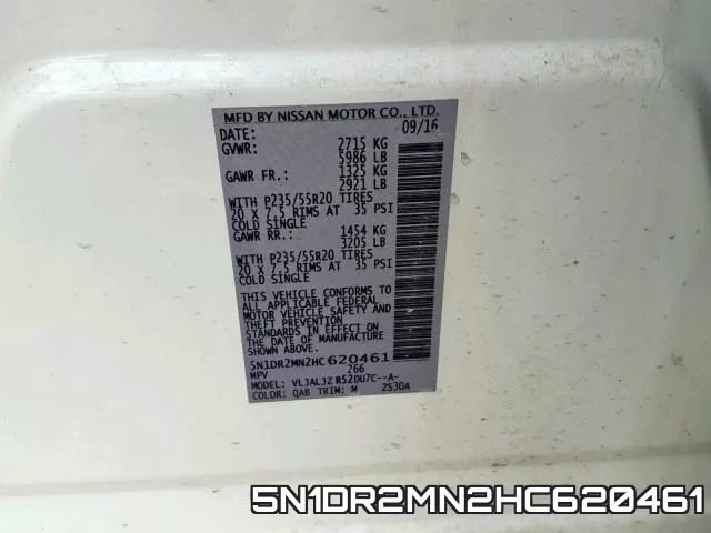 5N1DR2MN2HC620461 фото 2