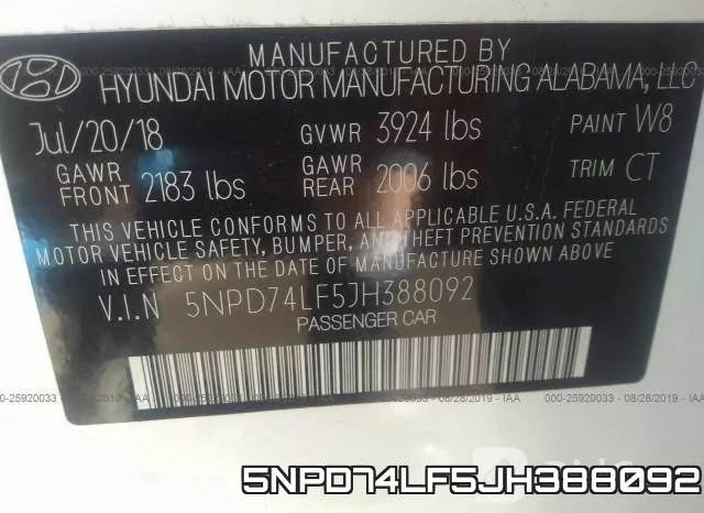 5NPD74LF5JH388092 фото 10