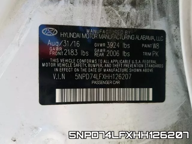 5NPD74LFXHH126207 фото 2