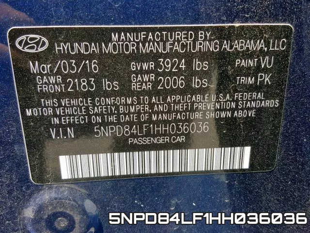 5NPD84LF1HH036036 фото 2