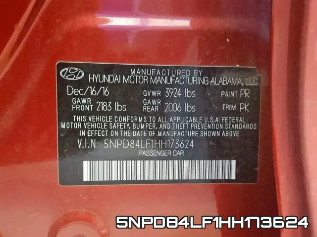 5NPD84LF1HH173624 фото 2