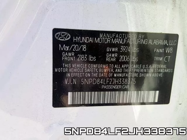 5NPD84LF2JH338375 фото 2