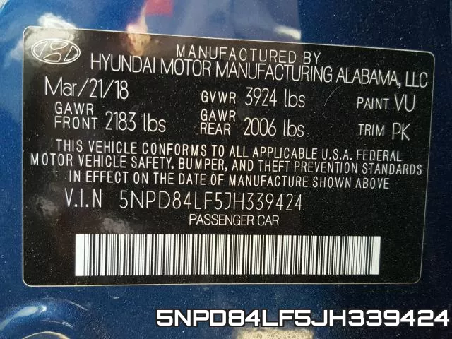 5NPD84LF5JH339424 фото 2