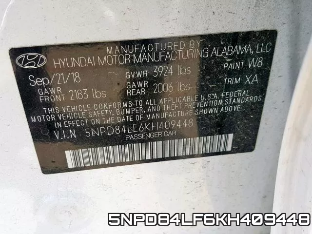 5NPD84LF6KH409448 фото 2