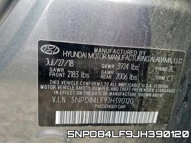 5NPD84LF9JH390120 фото 2