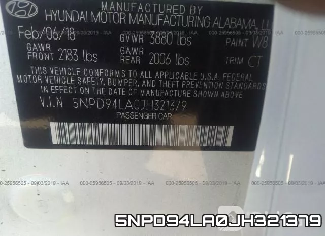 5NPD94LA0JH321379 фото 10