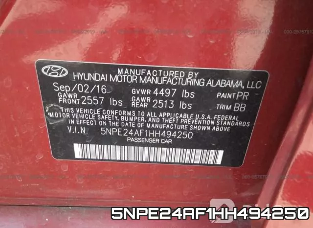 5NPE24AF1HH494250 фото 10