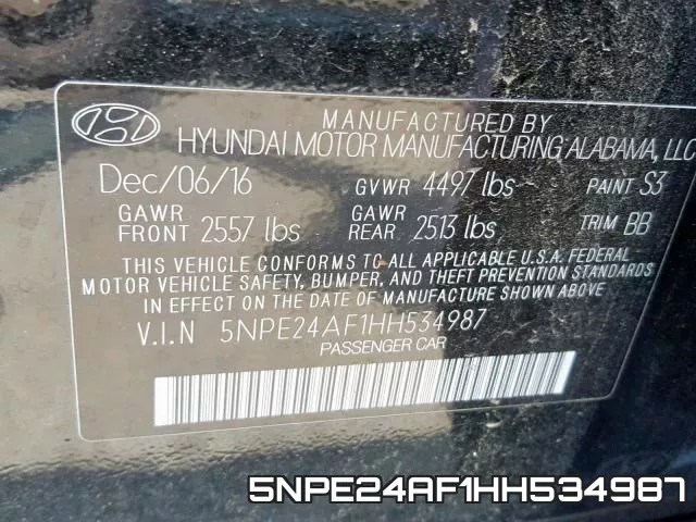 5NPE24AF1HH534987 фото 2