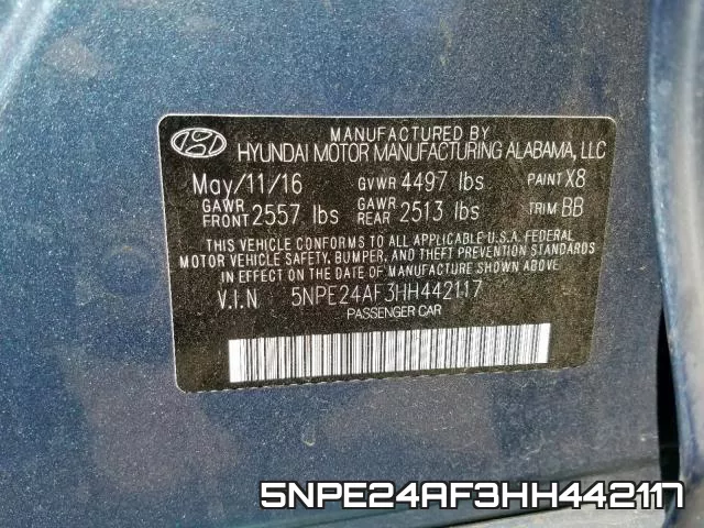 5NPE24AF3HH442117 фото 2