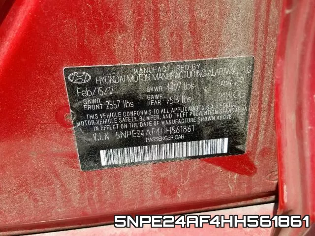 5NPE24AF4HH561861 фото 2