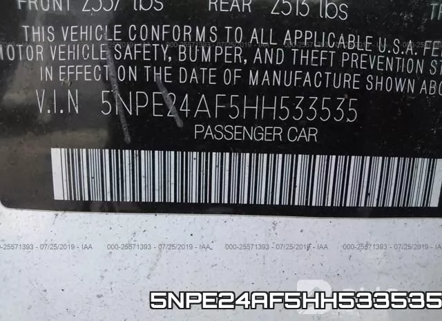 5NPE24AF5HH533535 фото 10