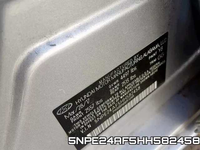5NPE24AF5HH582458 фото 2