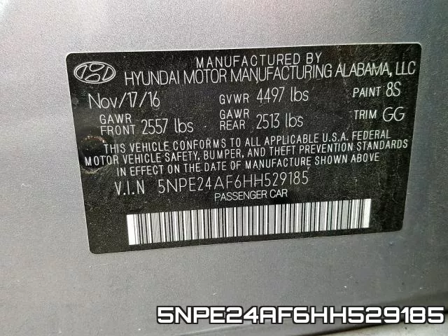 5NPE24AF6HH529185 фото 2