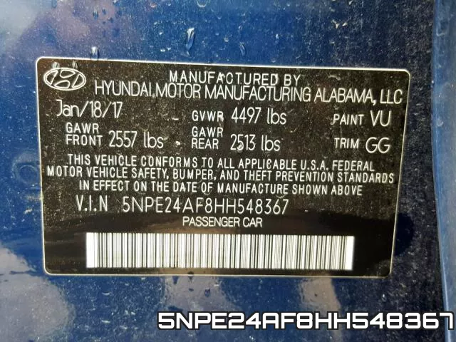 5NPE24AF8HH548367 фото 2