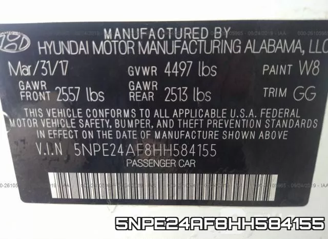 5NPE24AF8HH584155 фото 10