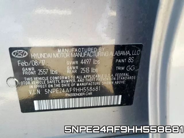5NPE24AF9HH558681 фото 2