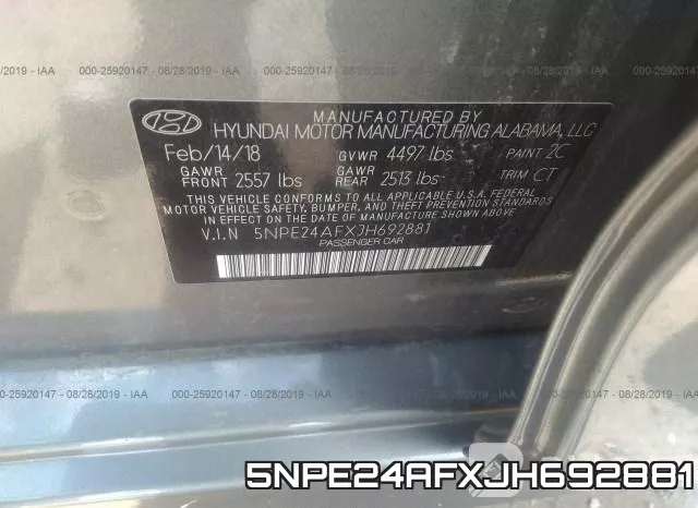 5NPE24AFXJH692881 фото 10