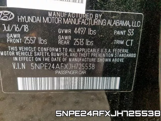 5NPE24AFXJH725538 фото 2