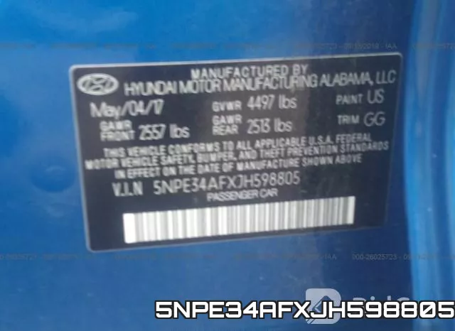 5NPE34AFXJH598805 фото 10