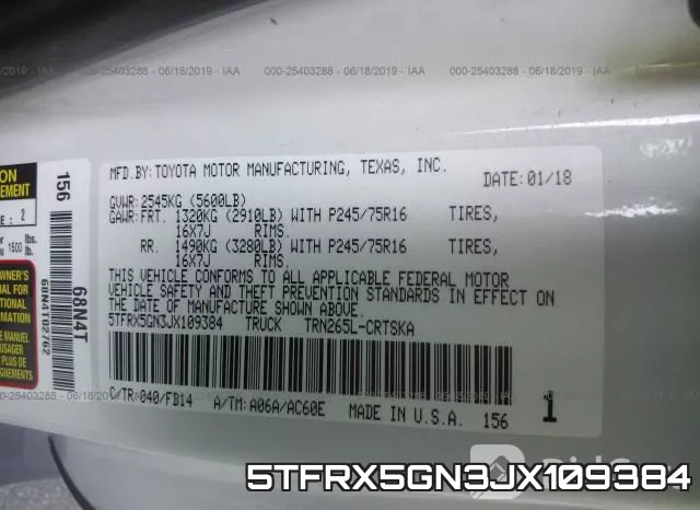 5TFRX5GN3JX109384 фото 10
