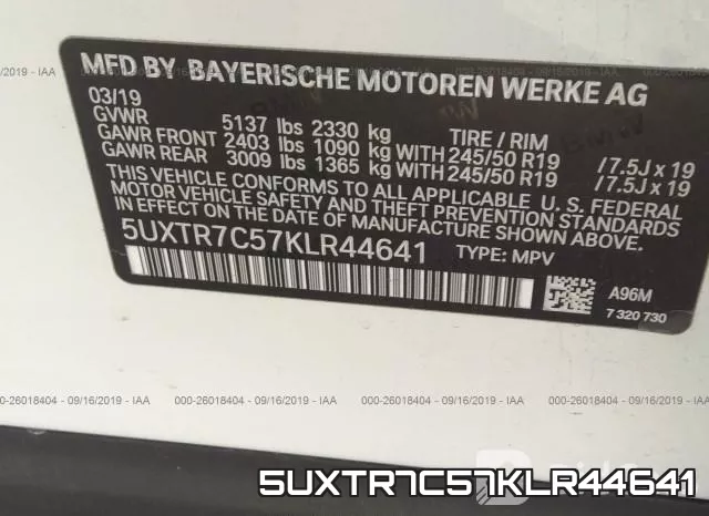 5UXTR7C57KLR44641 фото 10