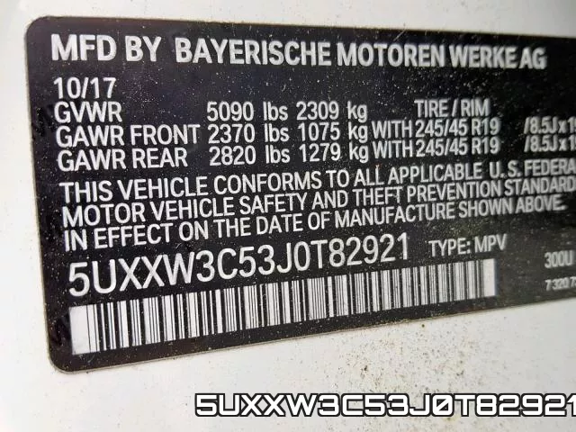 5UXXW3C53J0T82921 фото 2