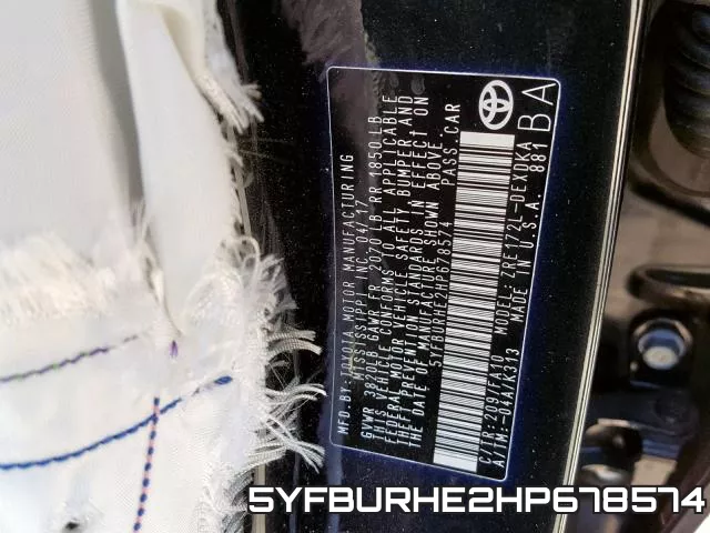 5YFBURHE2HP678574 фото 2