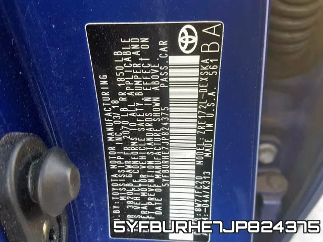 5YFBURHE7JP824375 фото 2