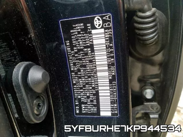 5YFBURHE7KP944534 фото 2