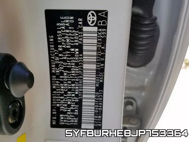 5YFBURHE8JP753364 фото 2