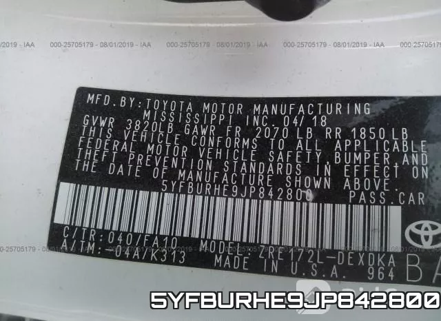 5YFBURHE9JP842800 фото 10