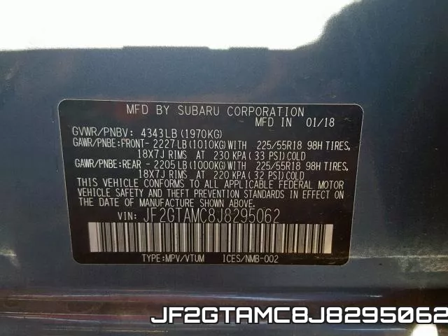 JF2GTAMC8J8295062 фото 2