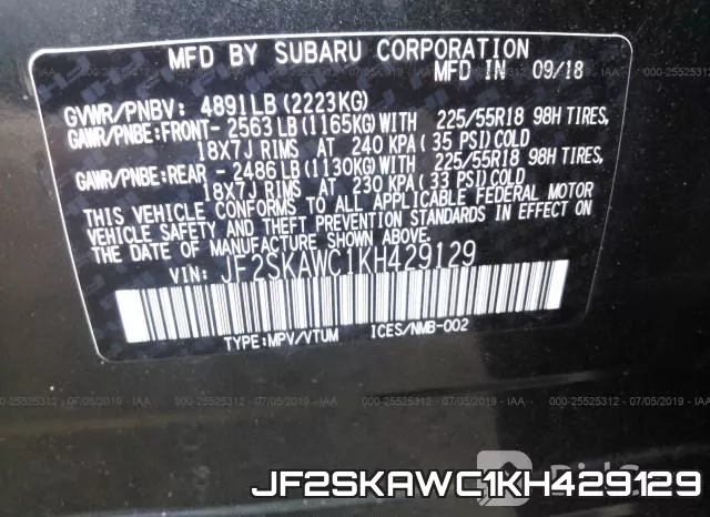 JF2SKAWC1KH429129 фото 10